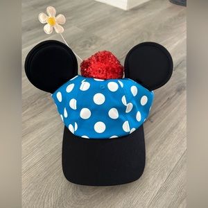 New Disney Parks Authentic Minnie Mouse Ears Baseball Cap for Adults – Flower